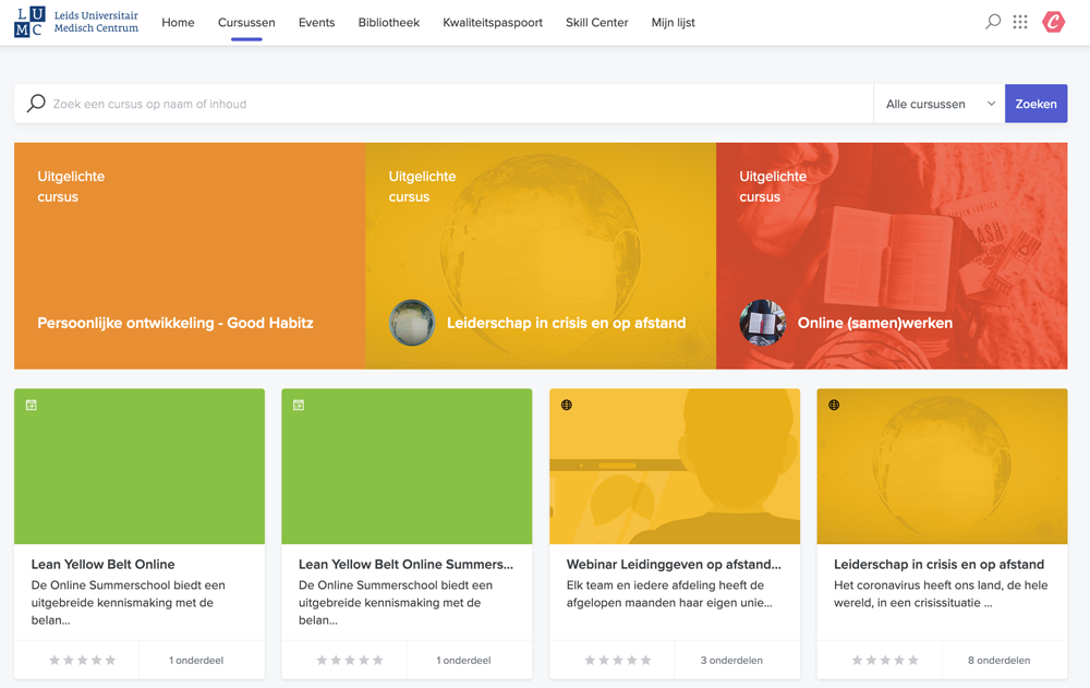 Cursusoverzicht LUMC in CAPP LMS Cursusoverzicht LUMC in CAPP LMS
